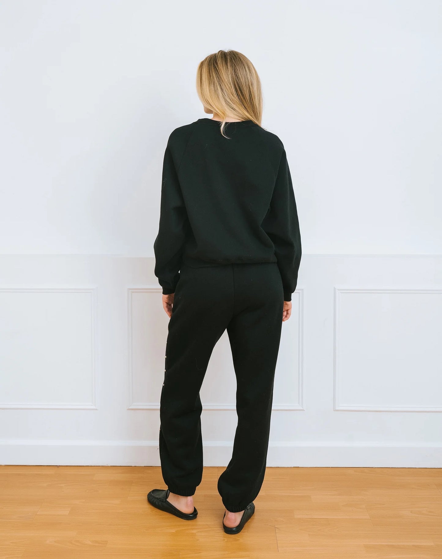 Brunette the Label Studded Cousin Crew - Black