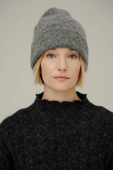 Alpaca Andes Beanie - Grey Melange