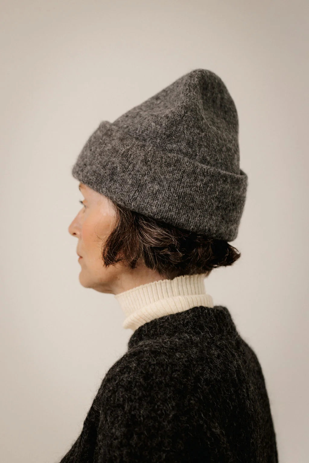 Bare Knitwear Alpaca Andes Beanie - Charcoal