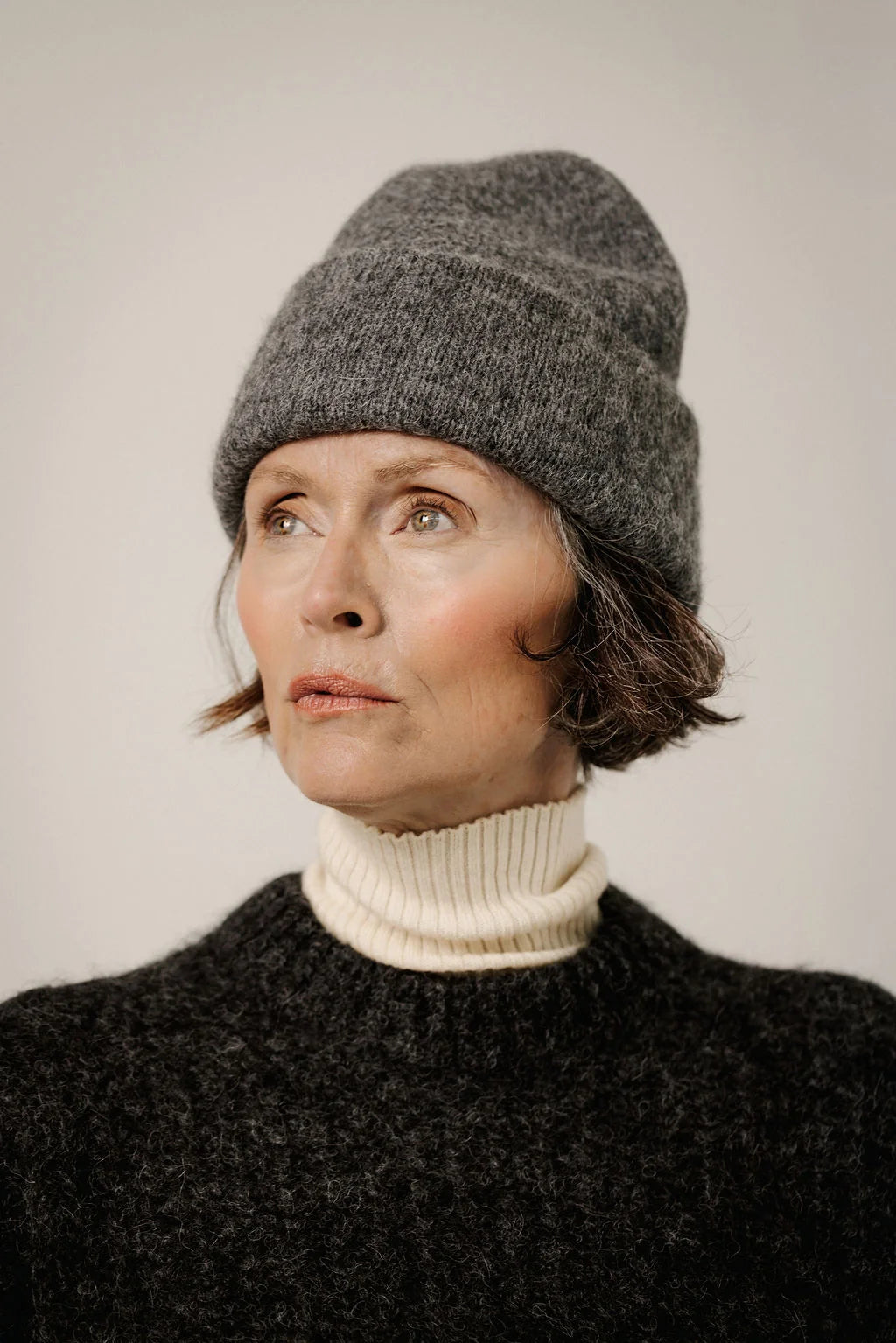 Bare Knitwear Alpaca Andes Beanie - Charcoal