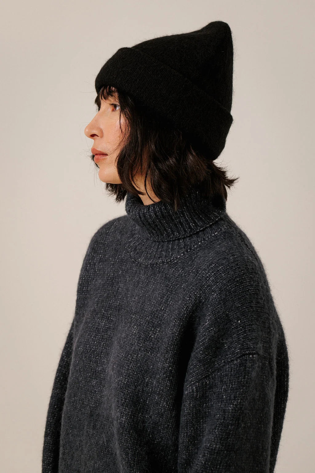 Bare Knitwear Alpaca Andes Beanie - Classic Black