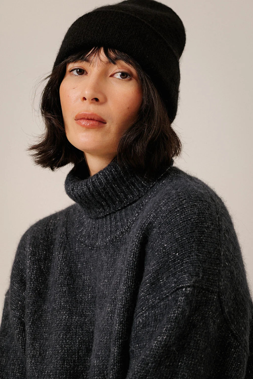 Bare Knitwear Alpaca Andes Beanie - Classic Black