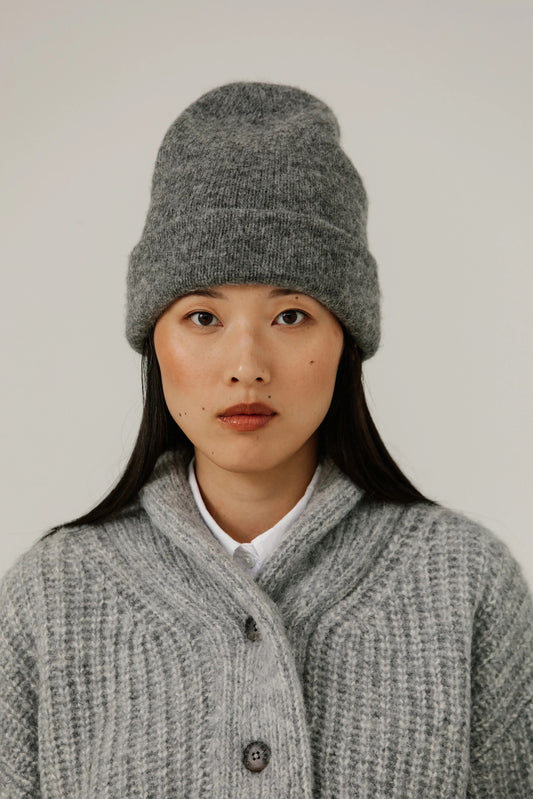 Alpaca Andes Beanie - Grey Melange
