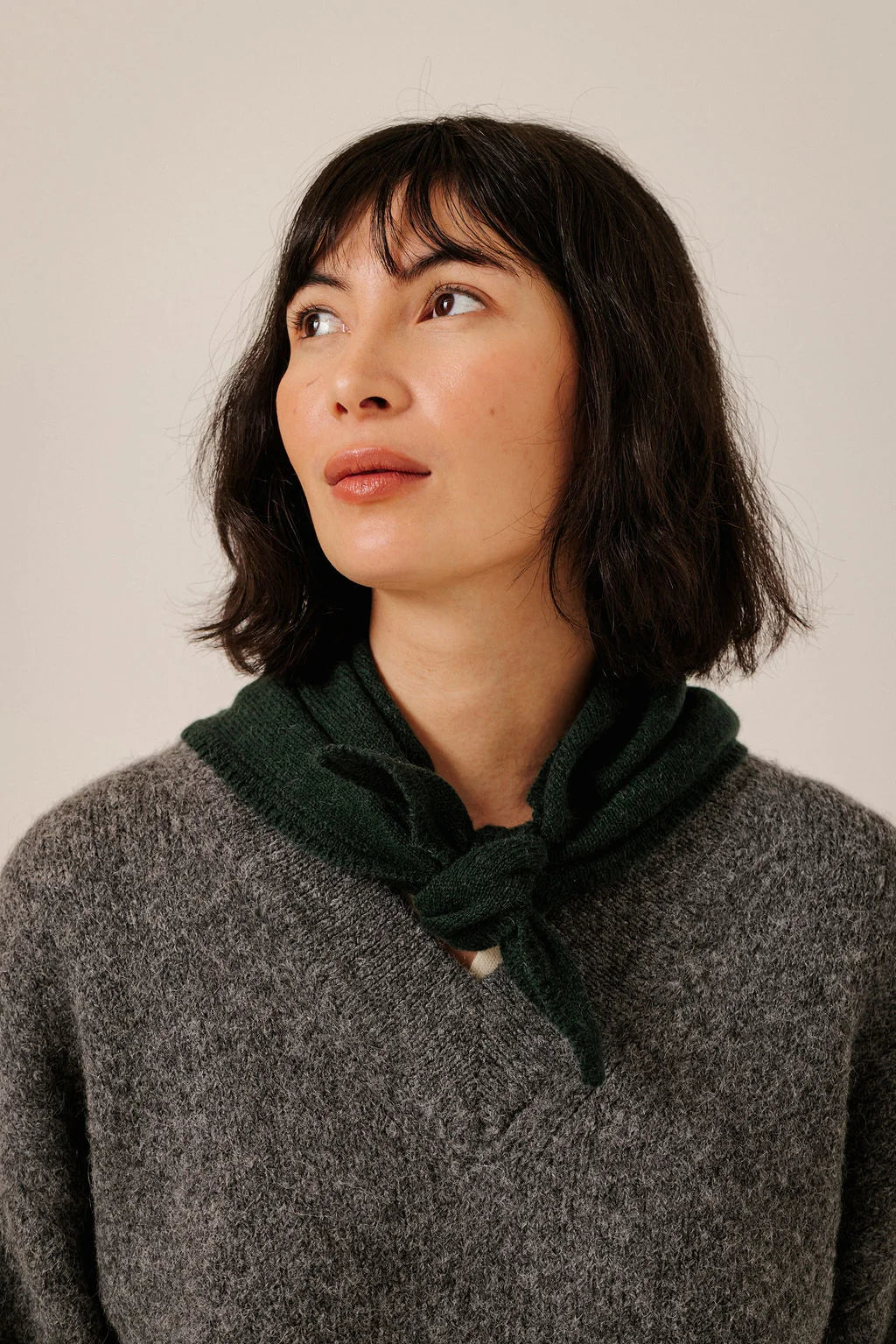Bare Knitwear Baby Alpaca Bandana - Emerald