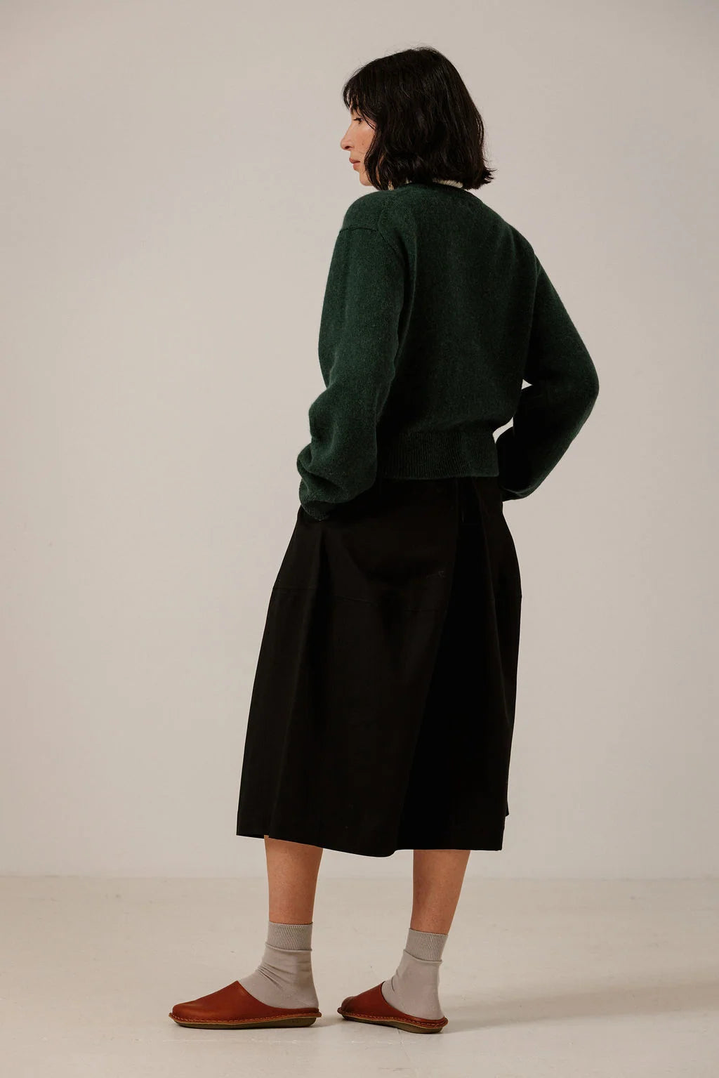 Bare Knitwear Baby Alpaca Crewneck - Emerald