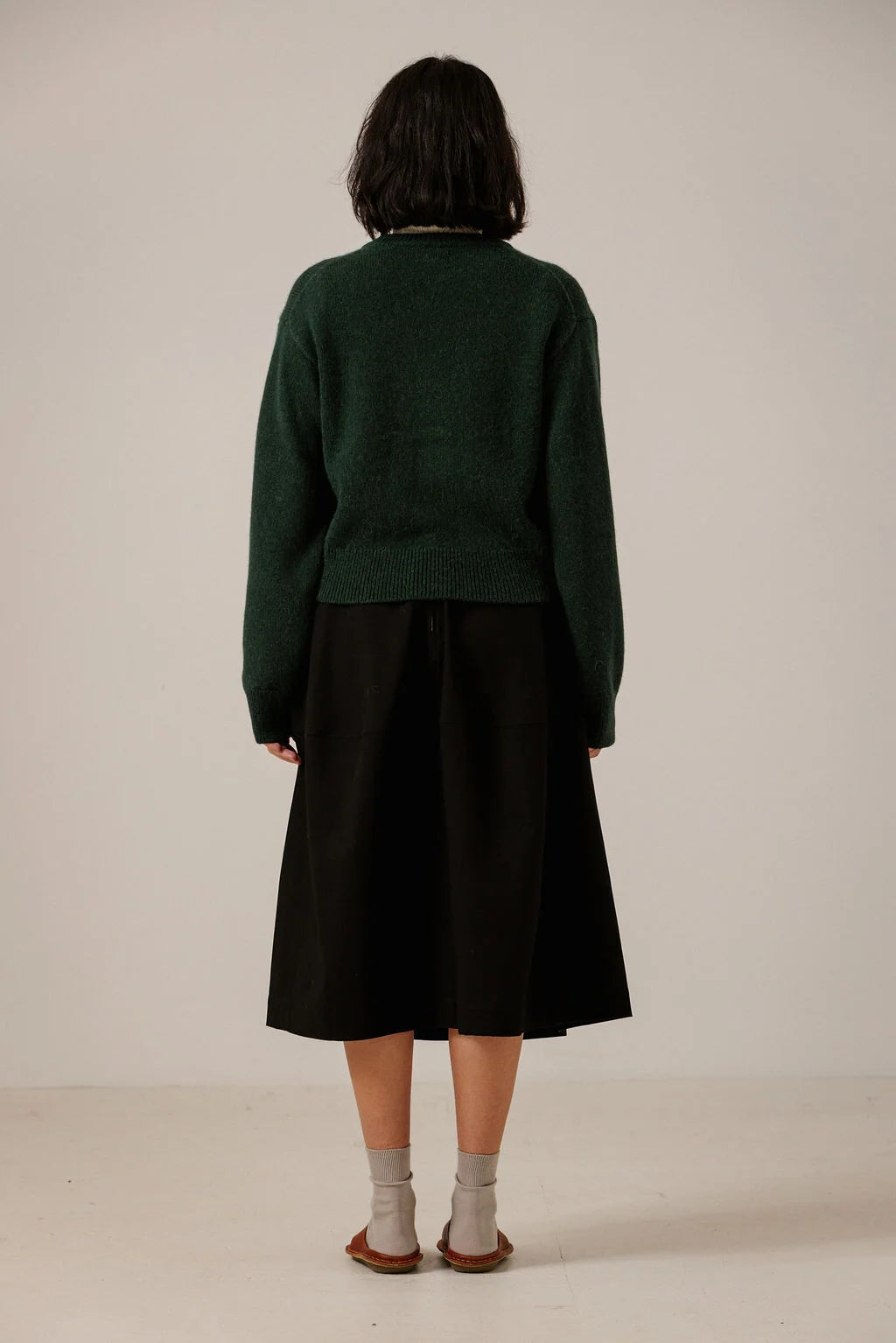 Bare Knitwear Baby Alpaca Crewneck - Emerald