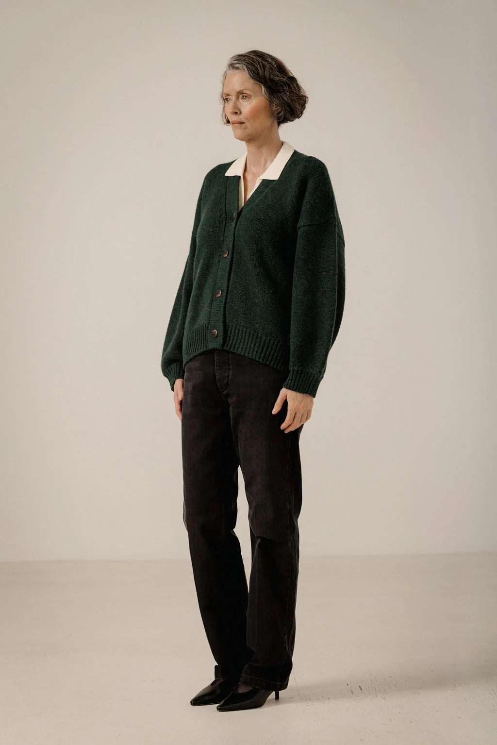 Bare Knitwear Oversized Alpaca Cardigan - Emerald