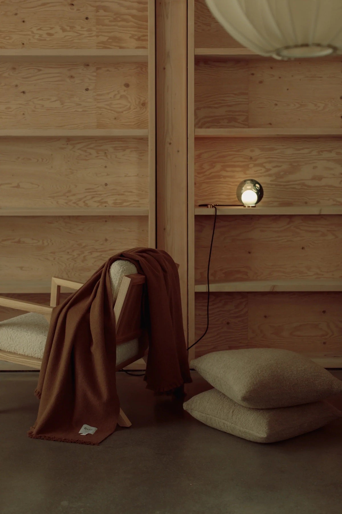 Bare Knitwear Pender Alpaca Throw Blanket in Clove