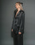 Satin Oversized Blazer - Black