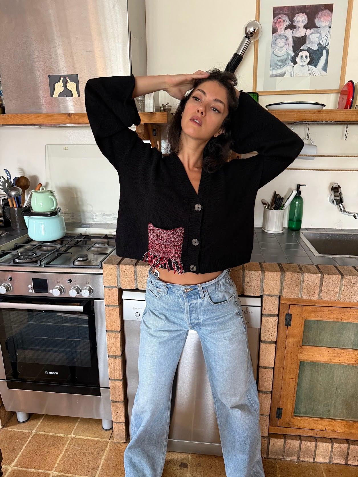 Givéh Black Melo Cardi