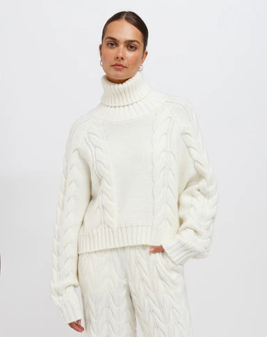 Adele Knit Turtleneck - Cream