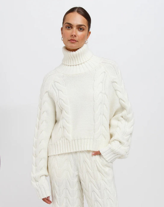 Adele Knit Turtleneck - Cream