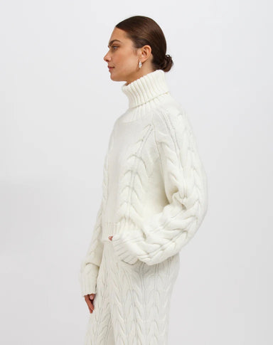 Adele Knit Turtleneck - Cream