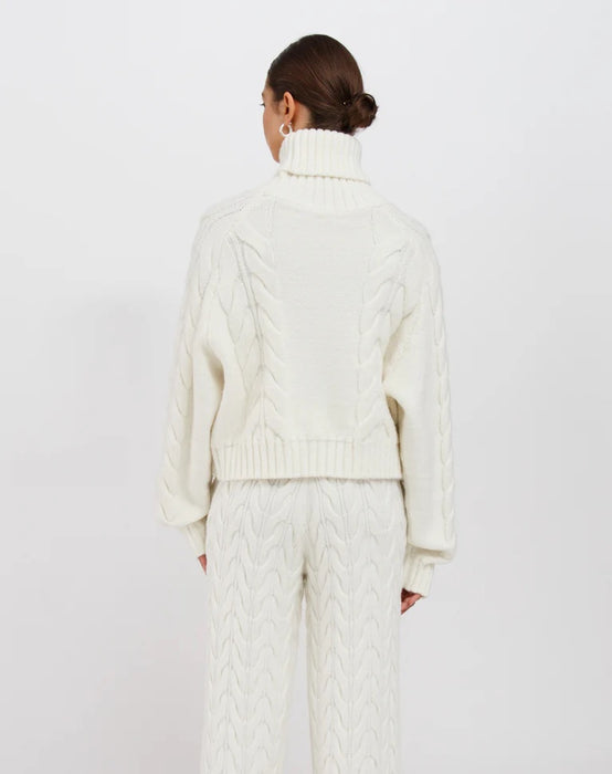 Adele Knit Turtleneck - Cream