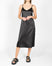 Brunette the Label Helena Satin Maxi Slip Dress - Black