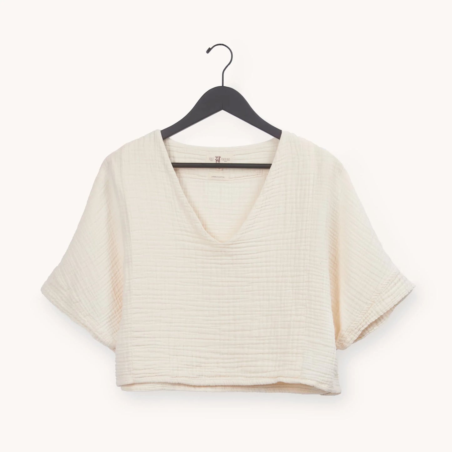 Crinkle Crop Top - White