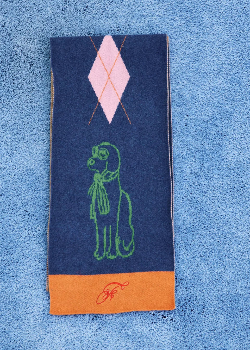 Frnch Shiba Scarf - Navy