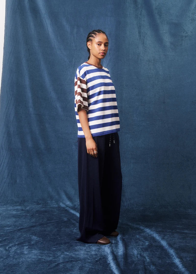FRNCH Chelem Stripe Shirt - Bleu Electrique