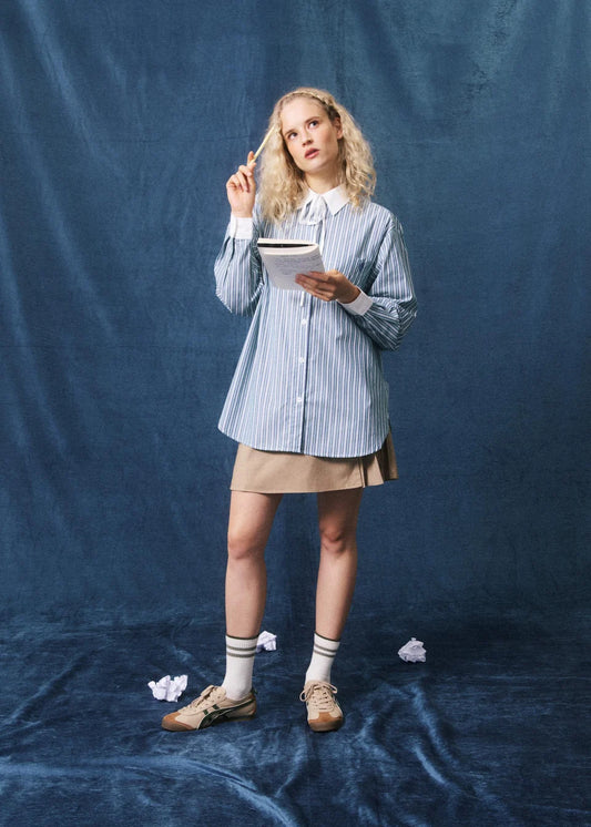 FRNCH  Angelo Stripe Shirt - Vert