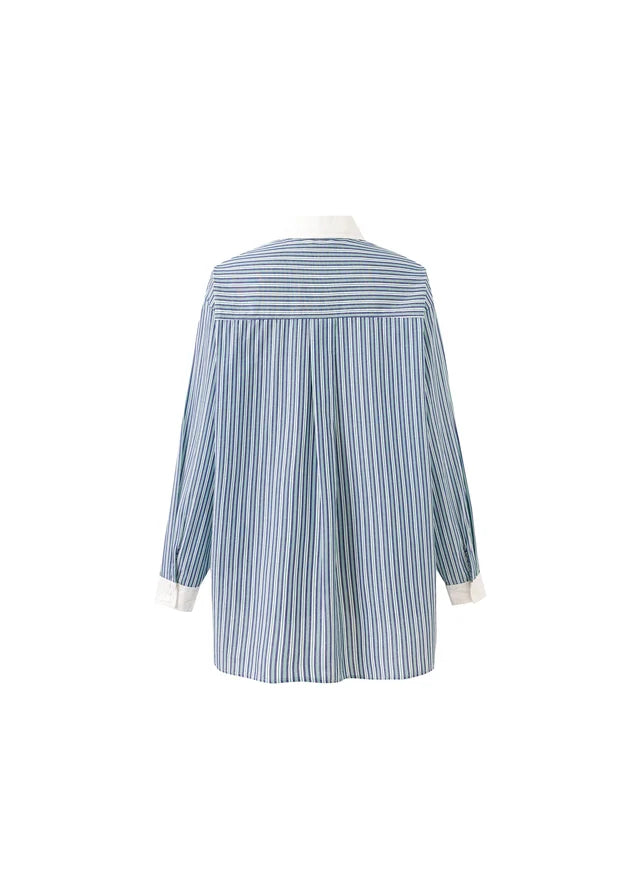 FRNCH  Angelo Stripe Shirt - Vert