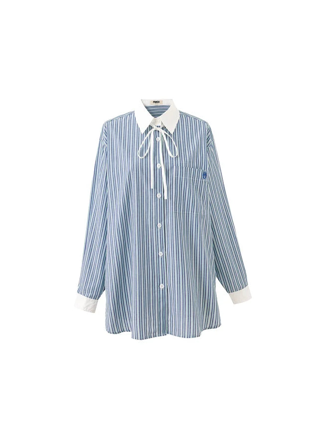 FRNCH  Angelo Stripe Shirt - Vert