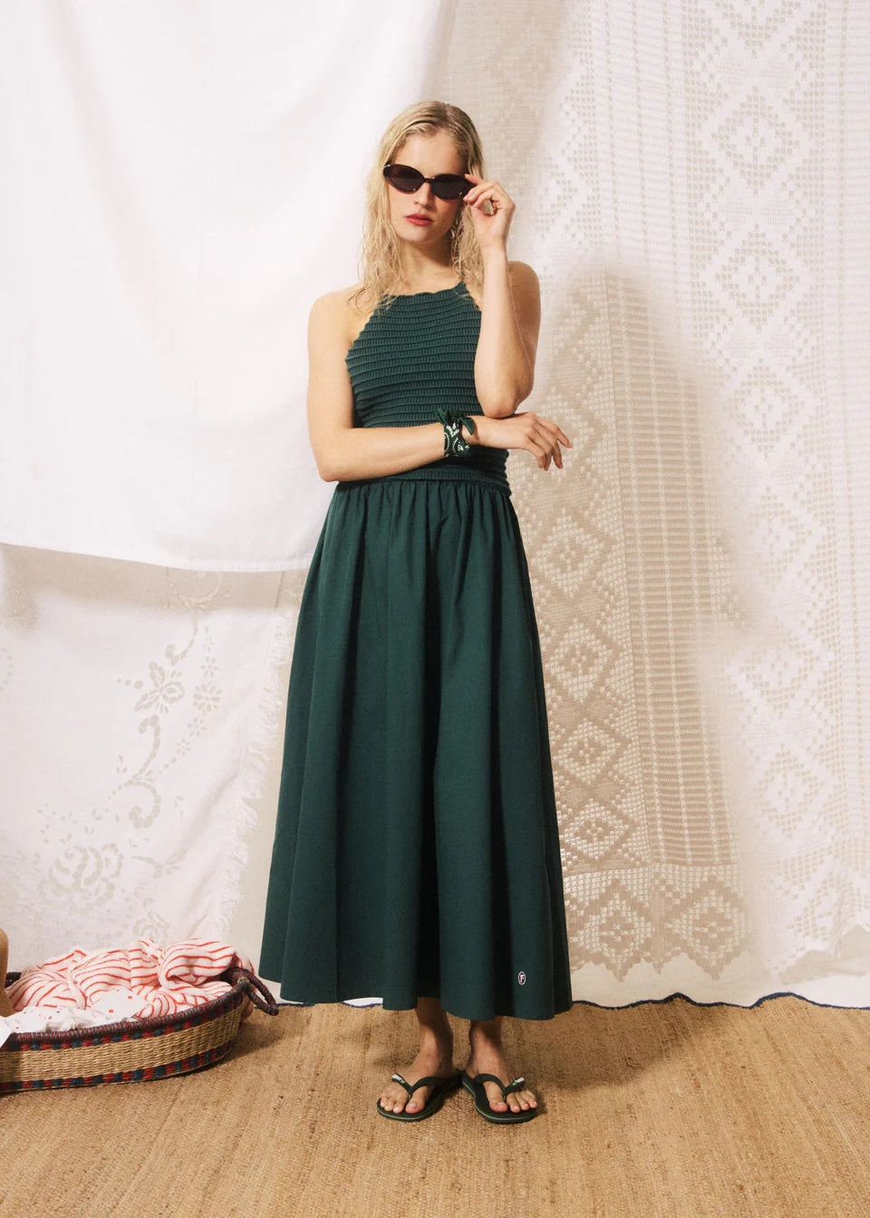 FRNCH Lucia Dress - Shore Green