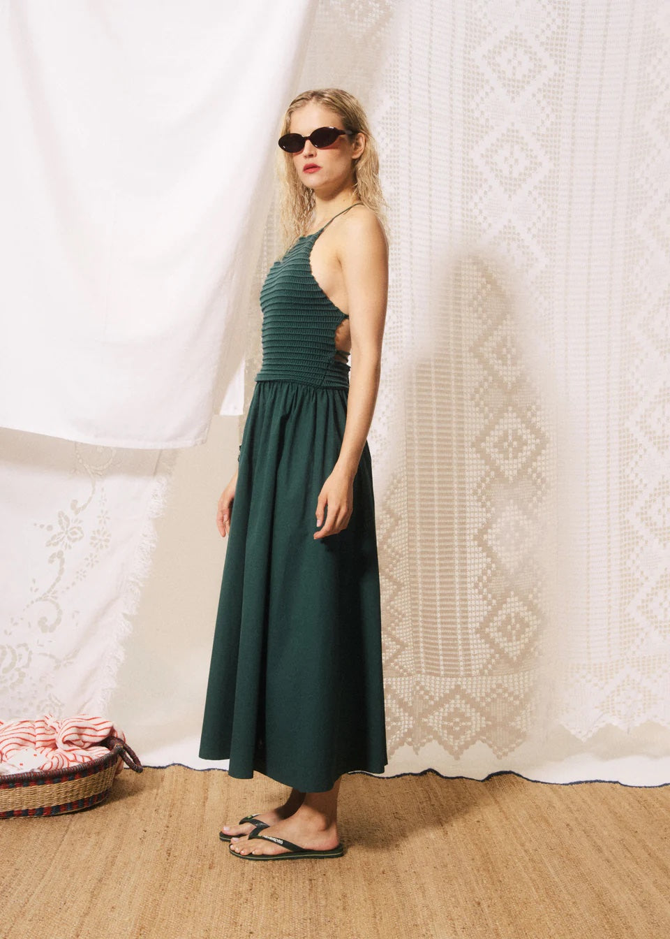 FRNCH Lucia Dress - Shore Green