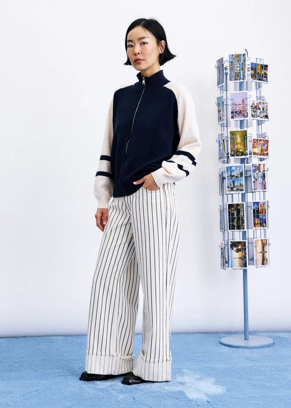 FRNCH Timbre Cardigan - Navy