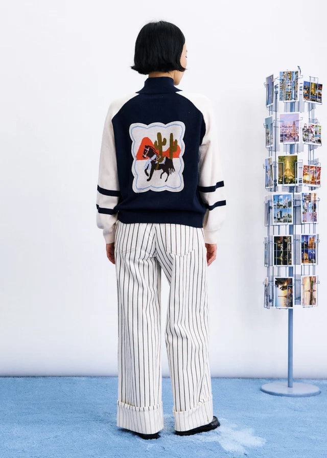 FRNCH Timbre Cardigan - Navy