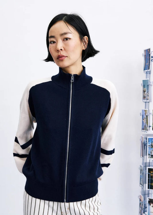 FRNCH Timbre Cardigan - Navy