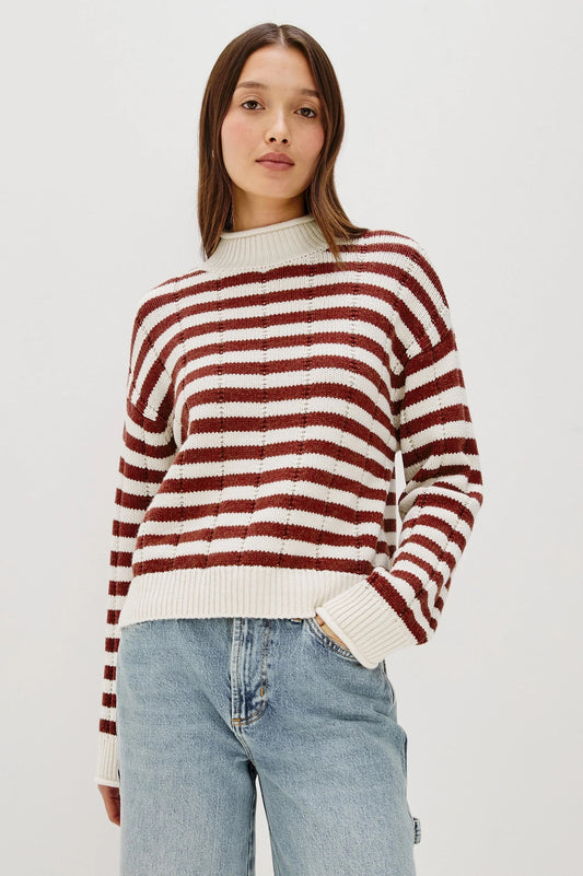 Rails Corrine Sweater - Ivory Russet Stripe