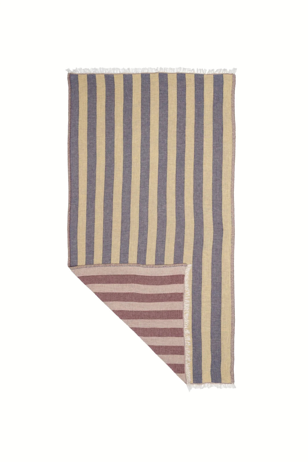 Tofino Towel Co. The Cascade Reversible Stripe Towel - Navy Mix