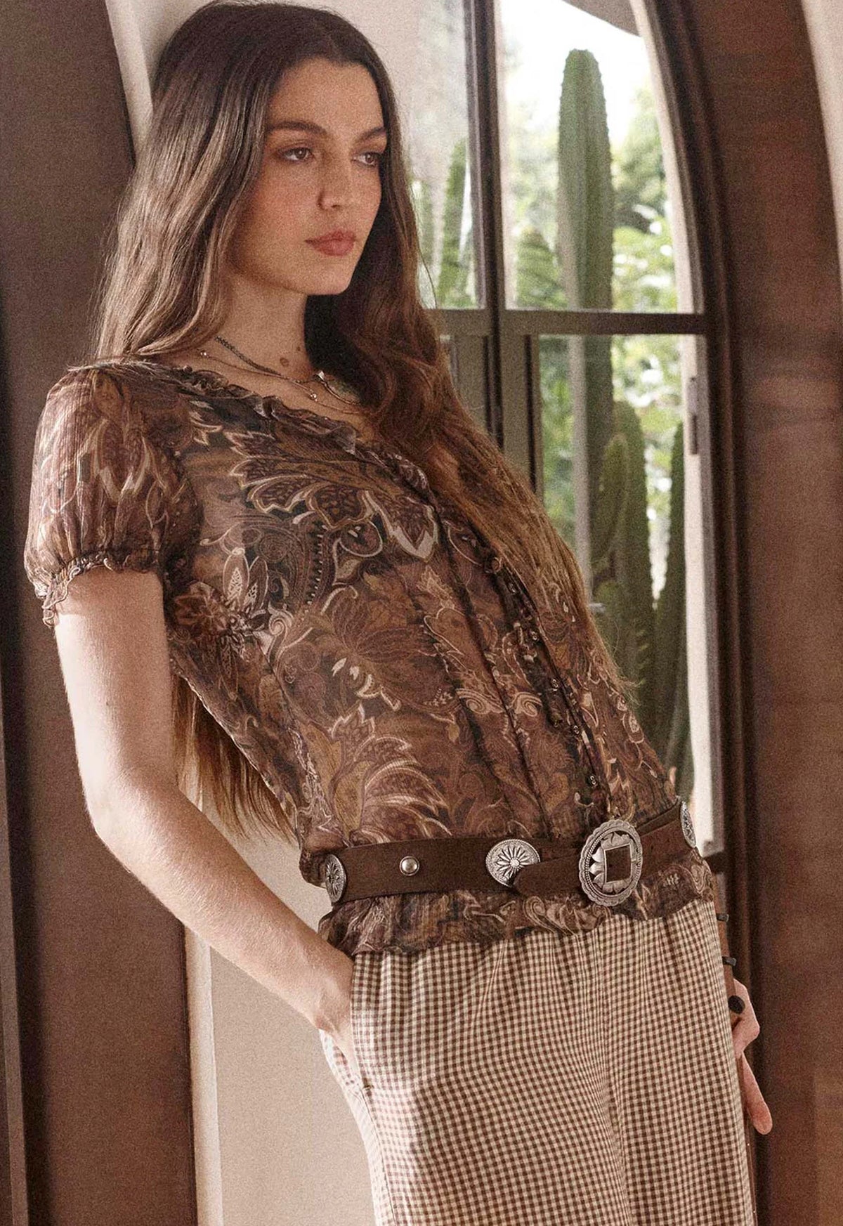 Spell Clandestine Suede Belt - Chocolate