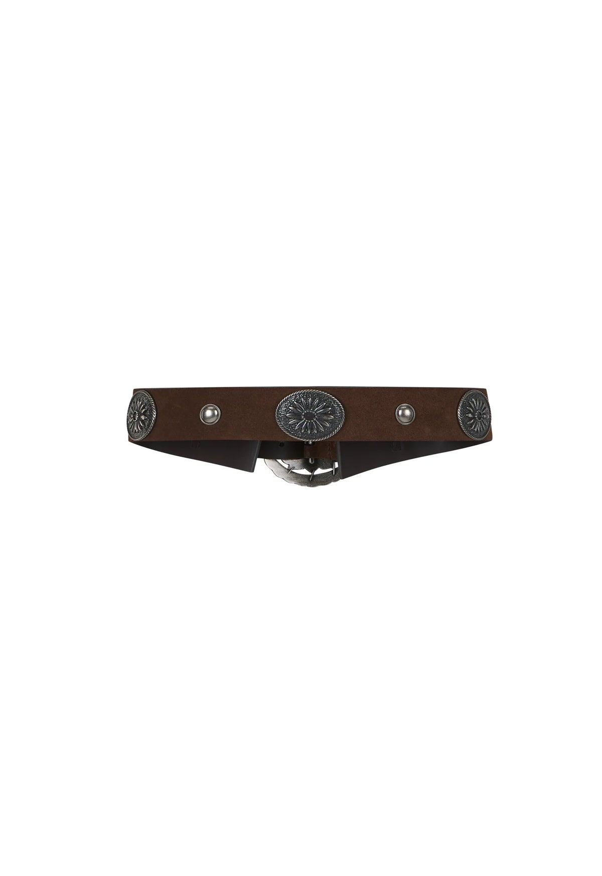 Spell Clandestine Suede Belt - Chocolate