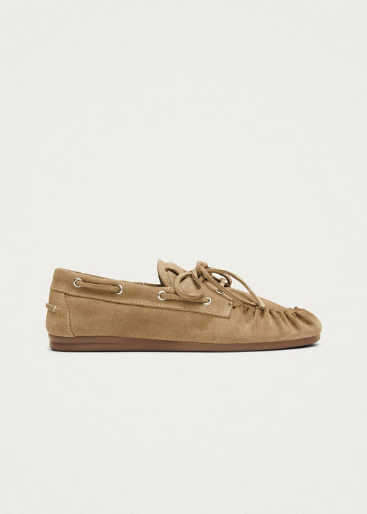 Alohas Rowan Suede Beige Leather Loafers