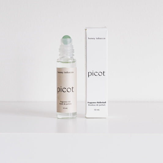 Picot Honey Tobacco Fragrance Roller -Green Aventurine