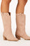 Dariel Mid Calf Western Boots - Orchid Nubuck