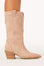 Dariel Mid Calf Western Boots - Orchid Nubuck