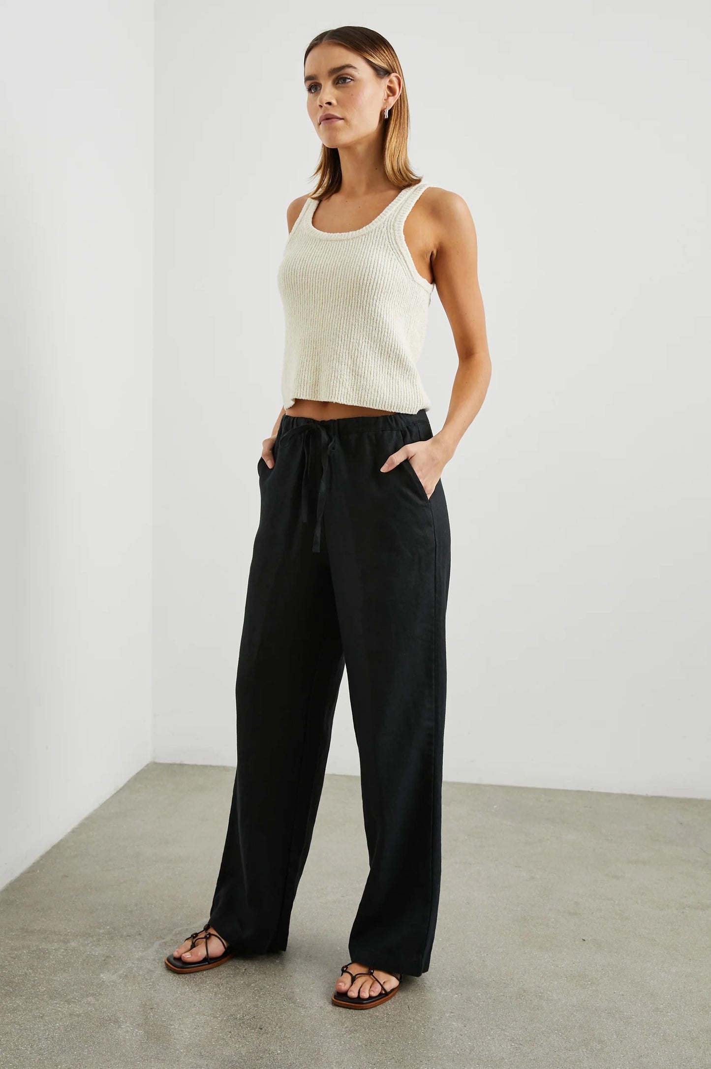 Emmie Linen Pant - Black