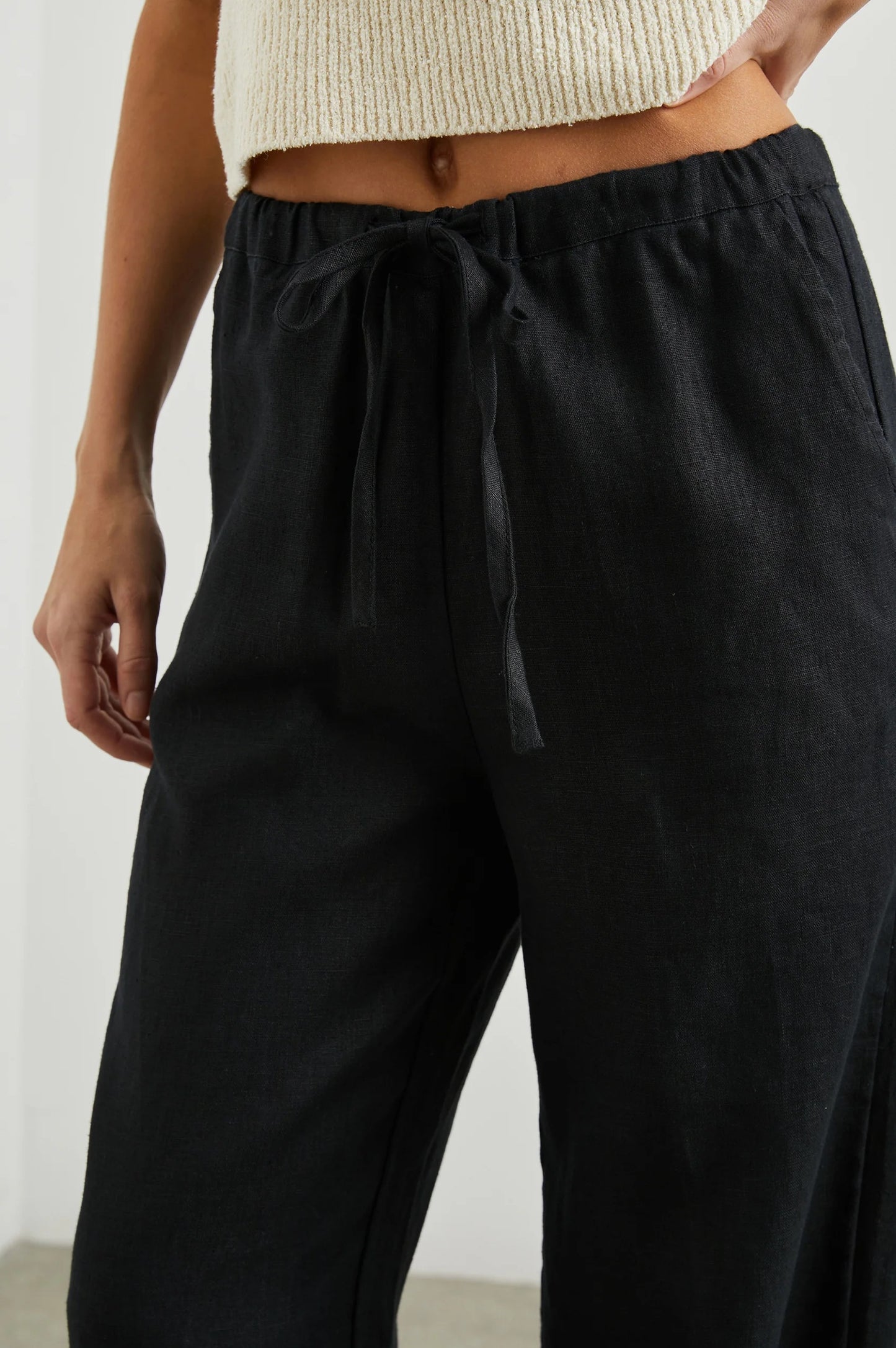 Emmie Linen Pant - Black