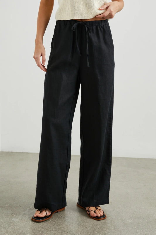 Emmie Linen Pant - Black