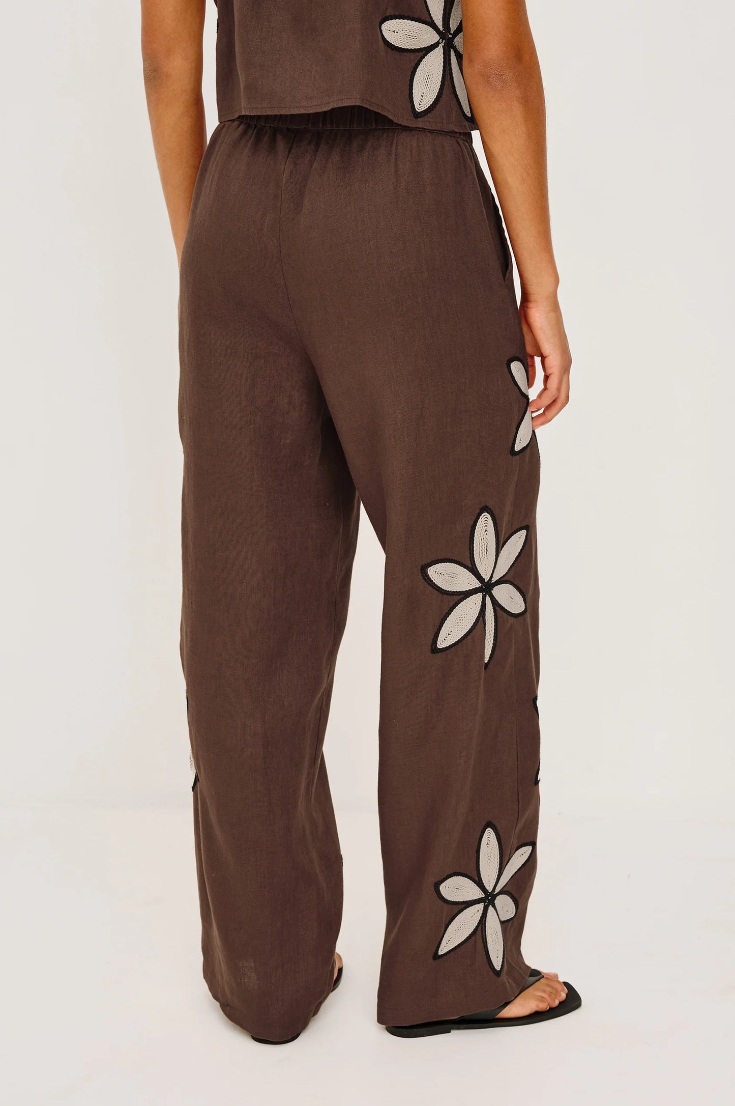 Rails Emmie Pant - Cocoa Floral Embroidery