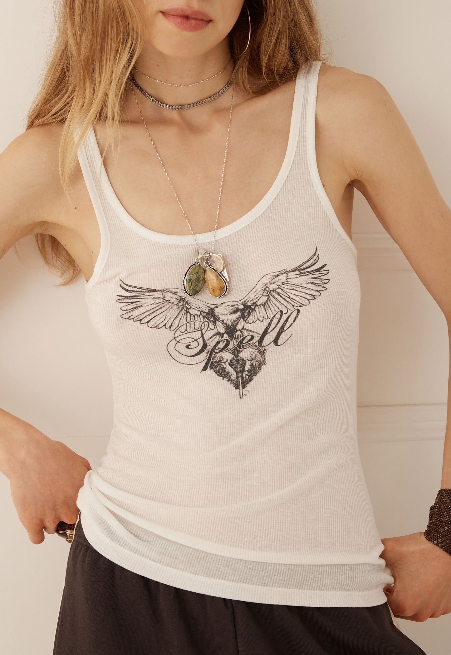 Spell Eagle & Locket Singlet