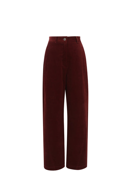 Elysa Corduroy Pants - Bordeaux