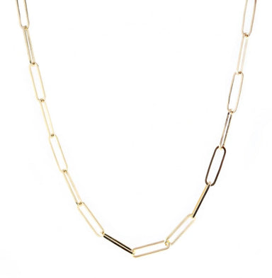 LOLO Paperclip Necklace - Gold