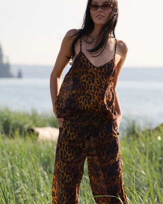 Fentessa Carefree Beach Pants - Cheetah