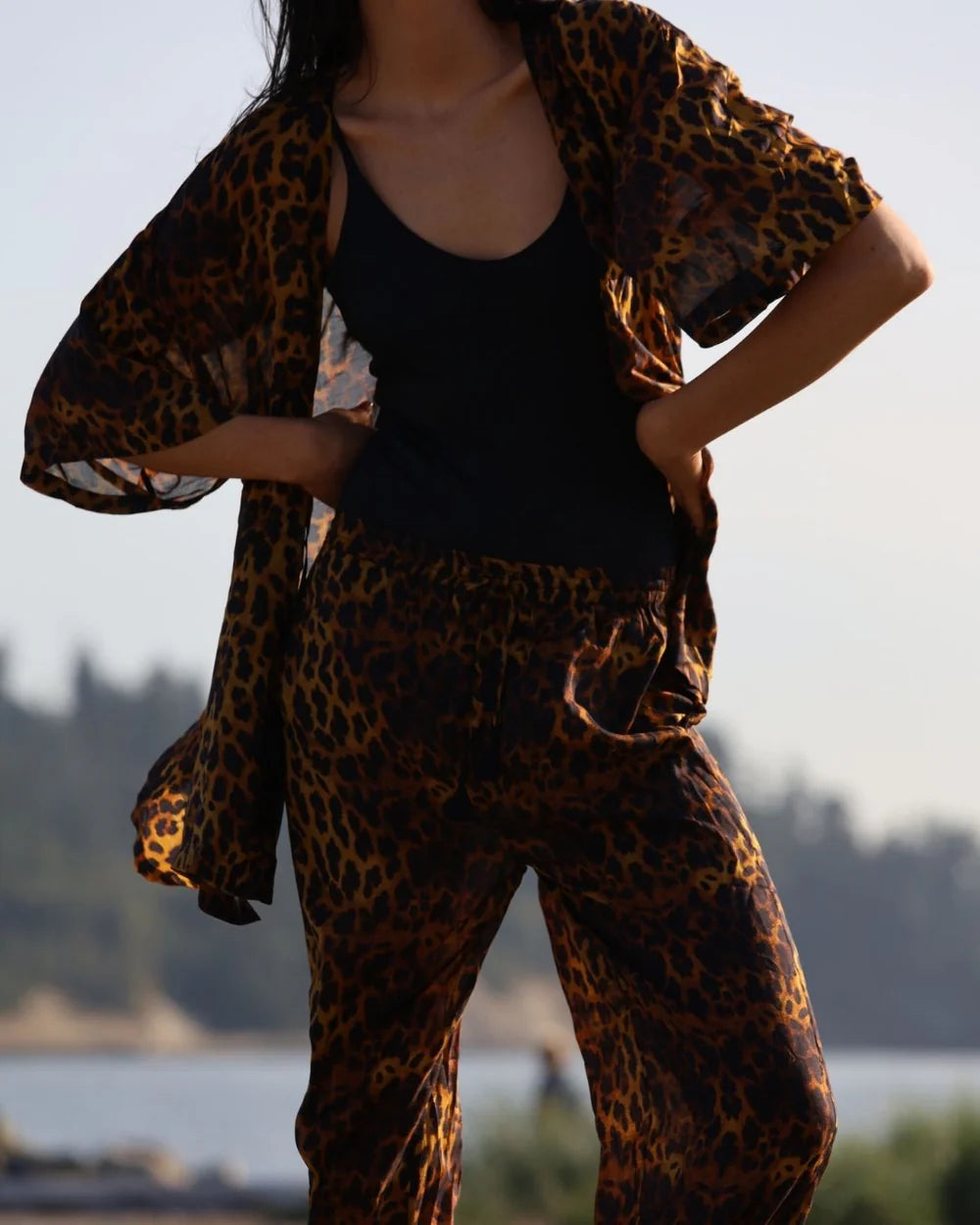 Fentessa Carefree Beach Pants - Cheetah