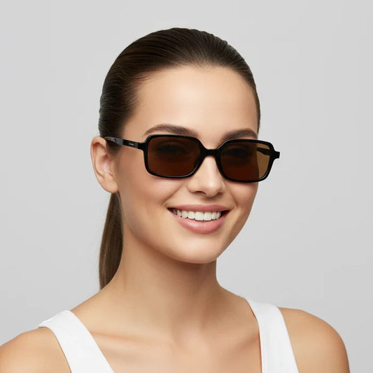 Shady Lady Rachel Sunglasses - Black/ Brown