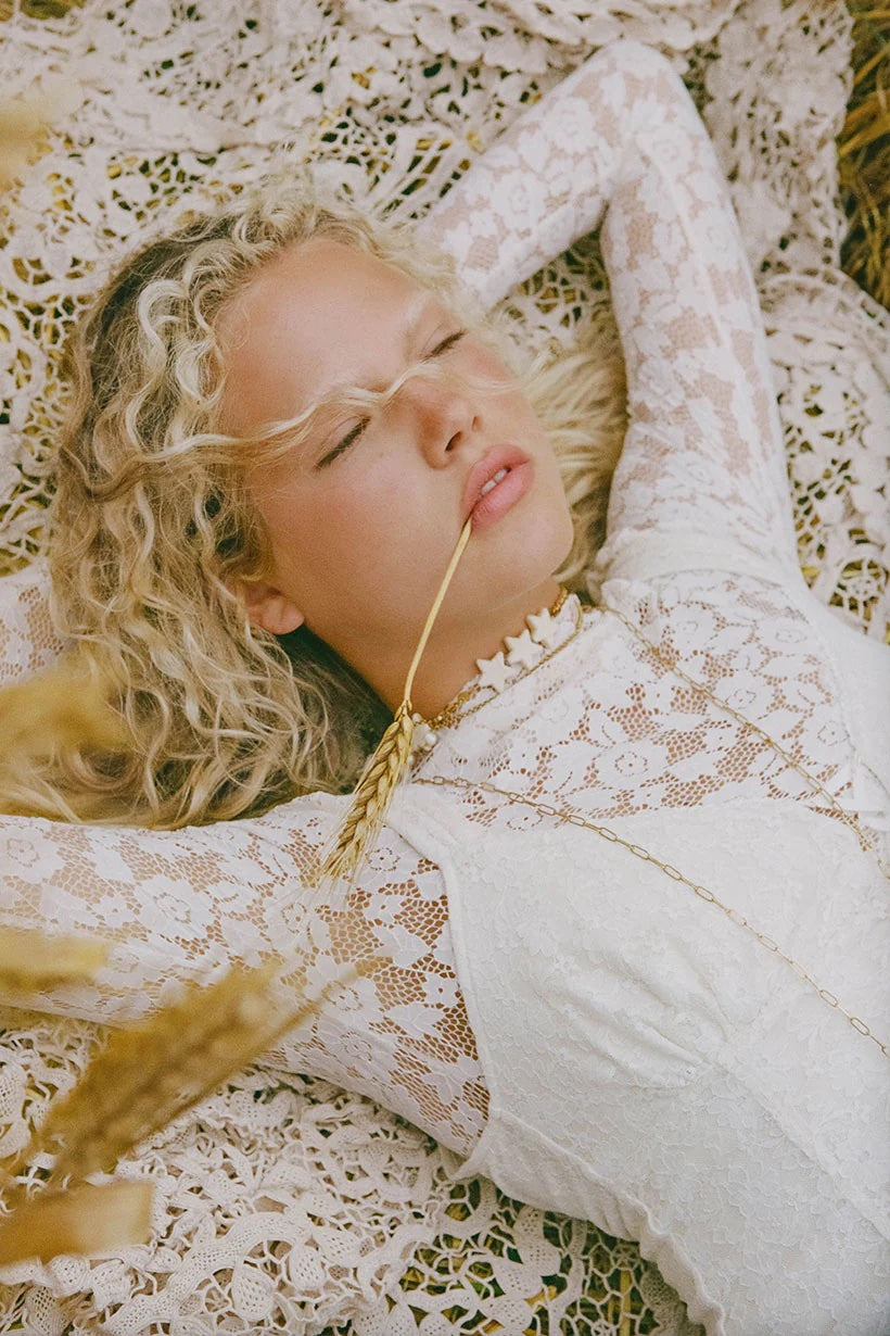 Spell Juliette Lace Top - Vintage Cream