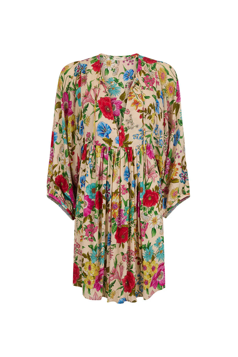 Spell Valley of the Dolls Boho Mini Dress - Opal